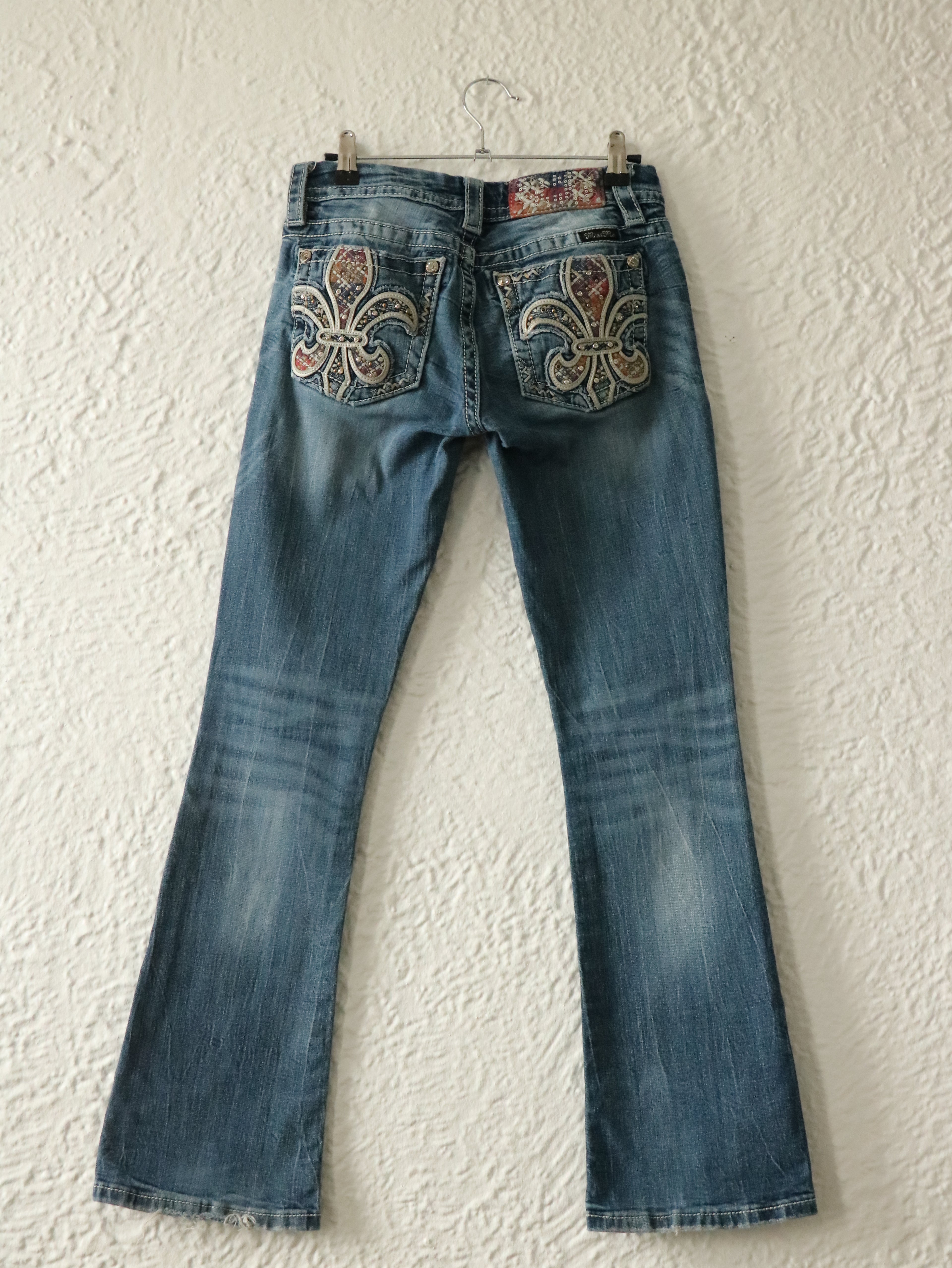Y2K Fleur-De-Lis Miss Me Bootcut Jeans - Size 27W/34L