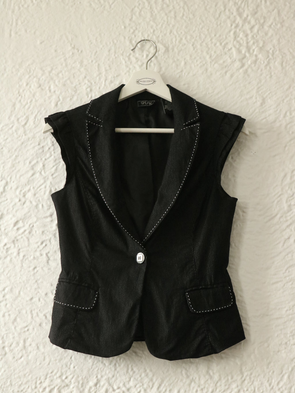 Y2K Siren Pinstripe Vest - Size Small
