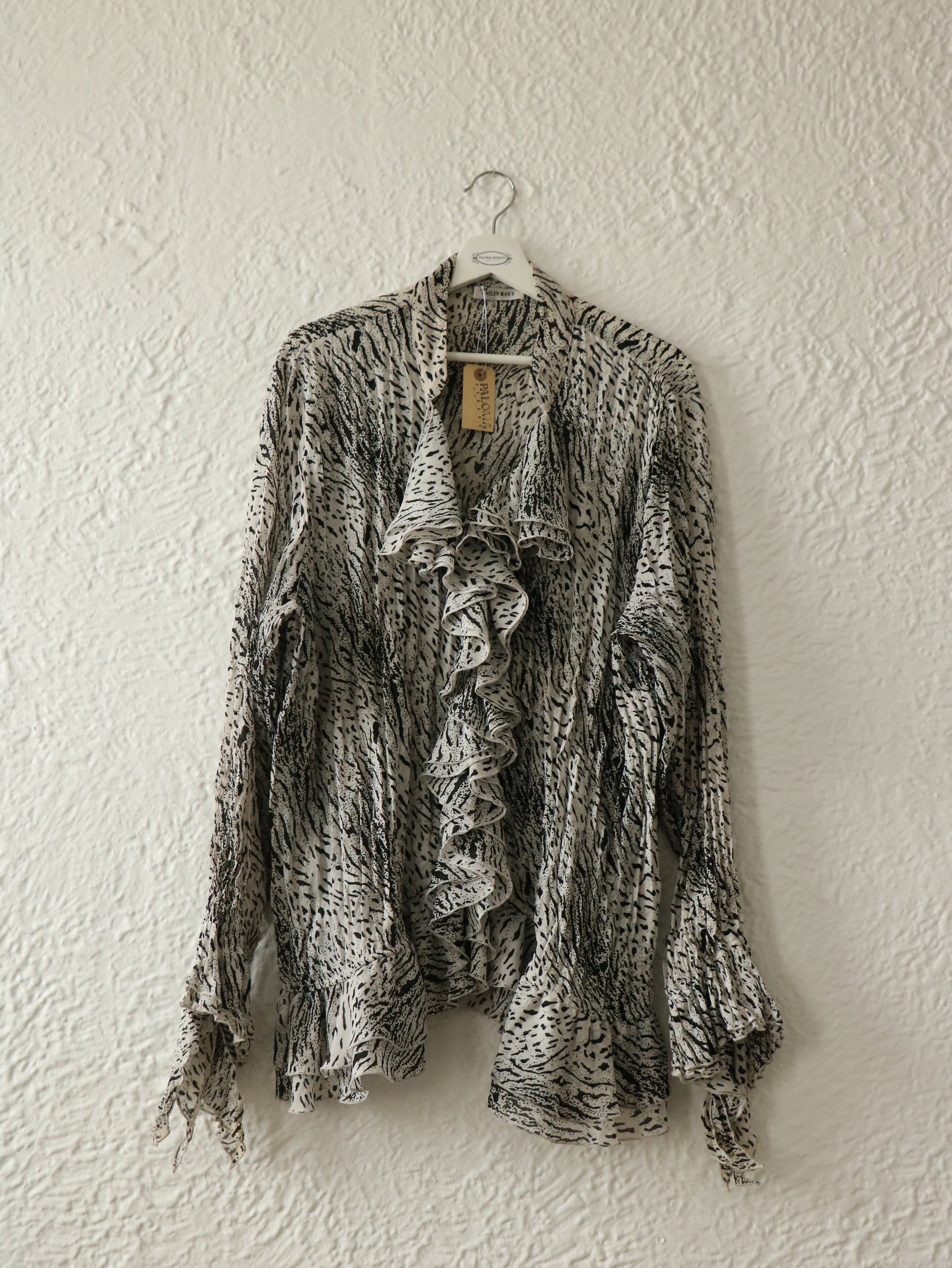 Y2K Zebra Print Swing Blouse - Size 3X
