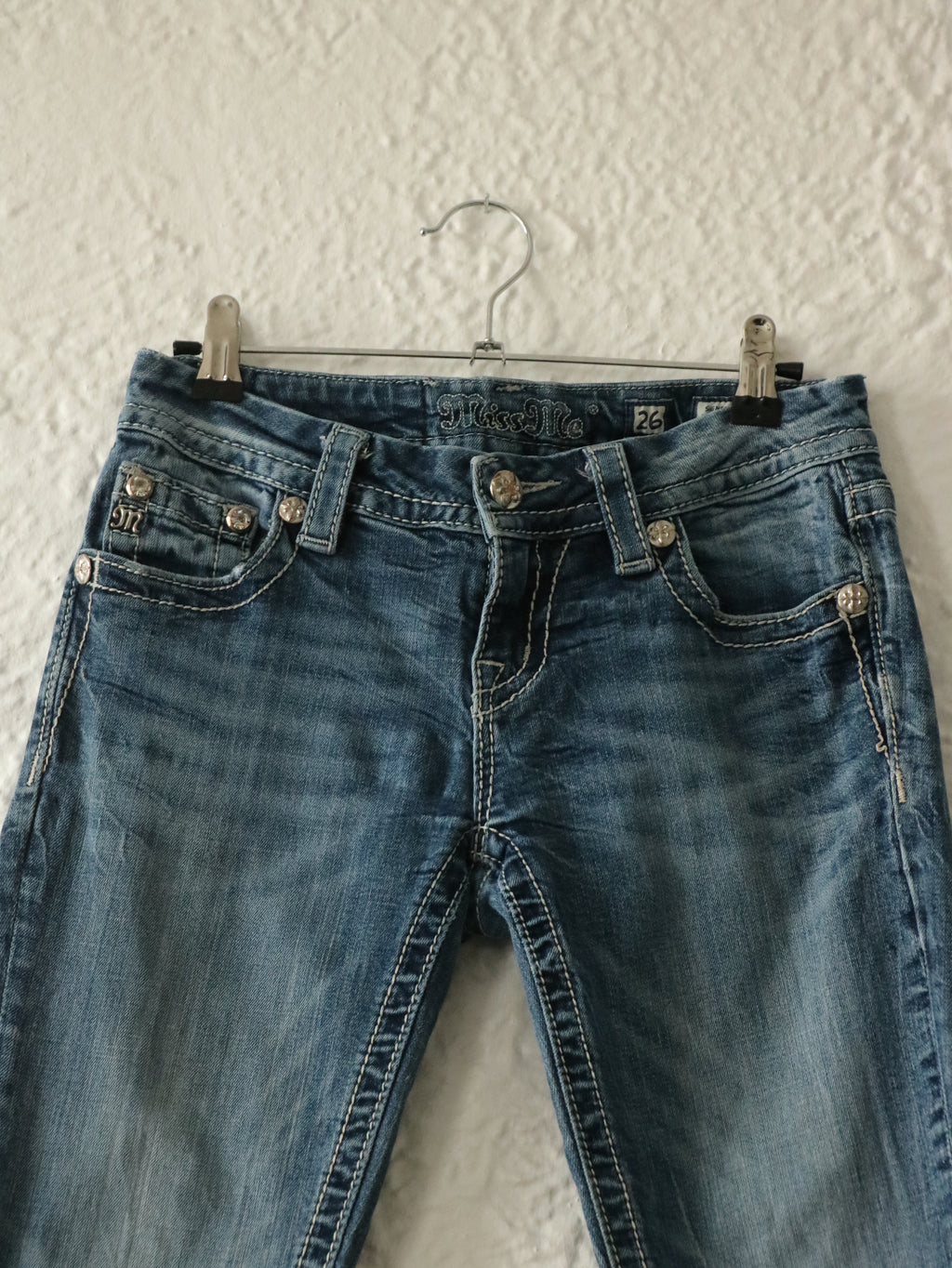Y2K Fleur-De-Lis Miss Me Bootcut Jeans - Size 27W/34L