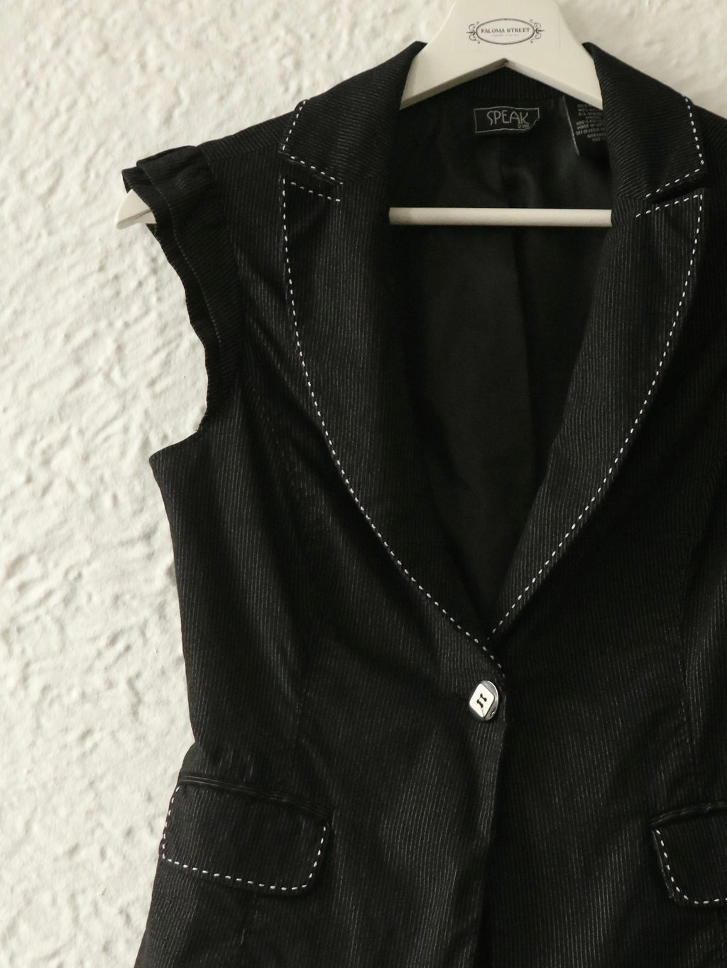 Y2K Siren Pinstripe Vest - Size Small