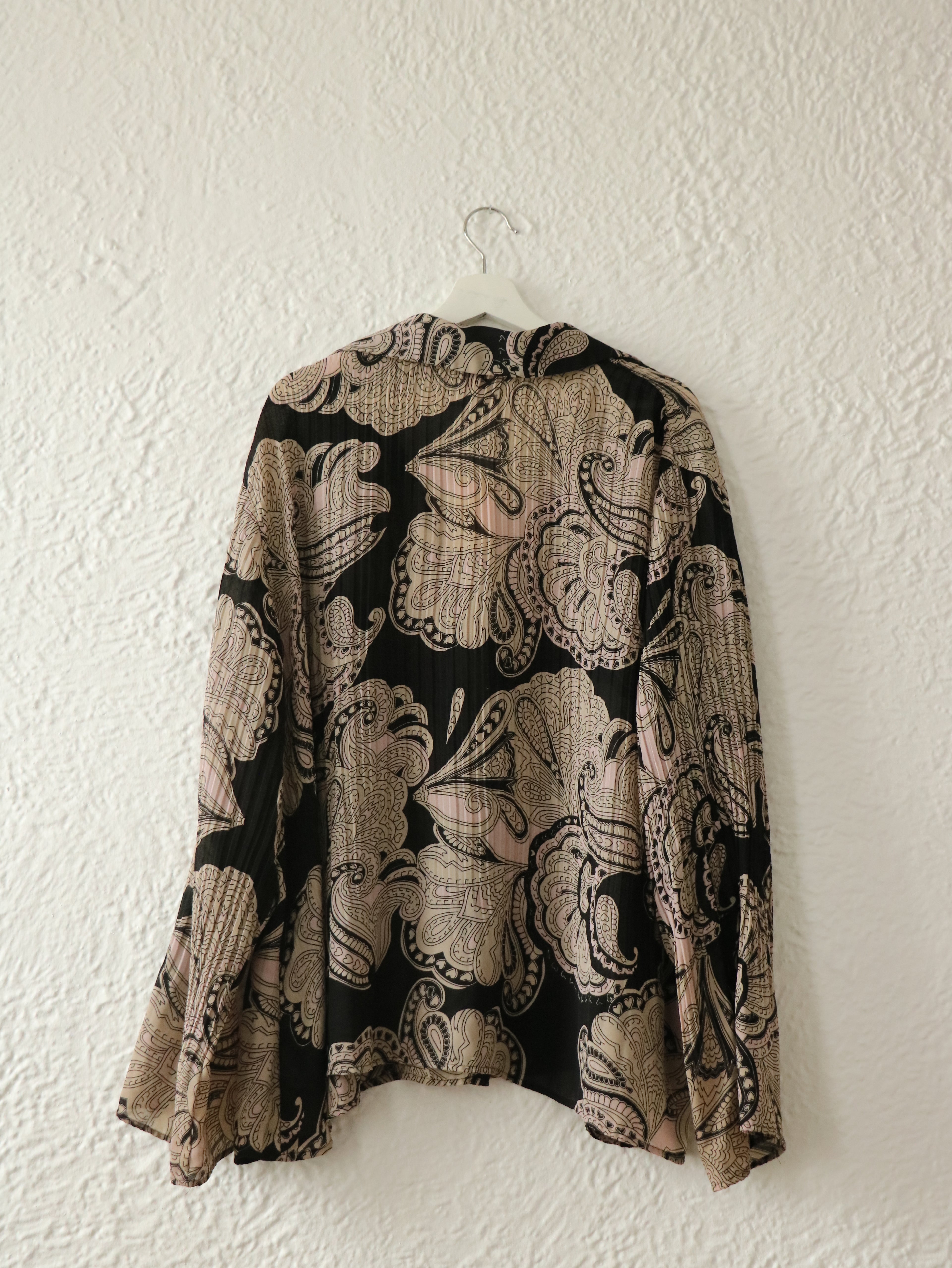 Y2K Pink Paisley Swing Blouse - Size 3X