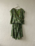 Y2K Paisley Silk Beaded Skirt & Top Set - Size 22W (2X)