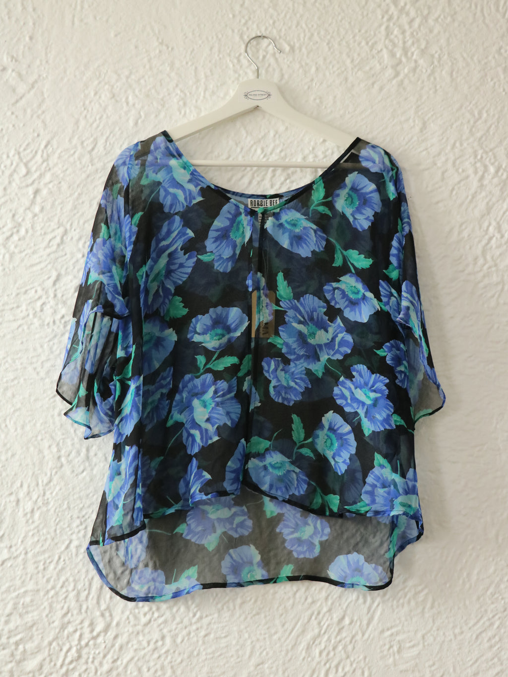 90s Silk Floral Blouse - Size 20W (XXL)