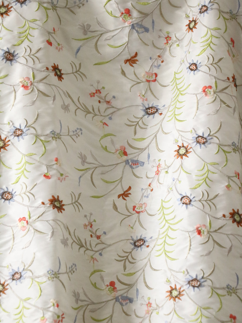 Y2K Floral Embroidered Midi Skirt - Size Large