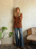 Y2K Beaded Cocoa Java Blouse - Size Large