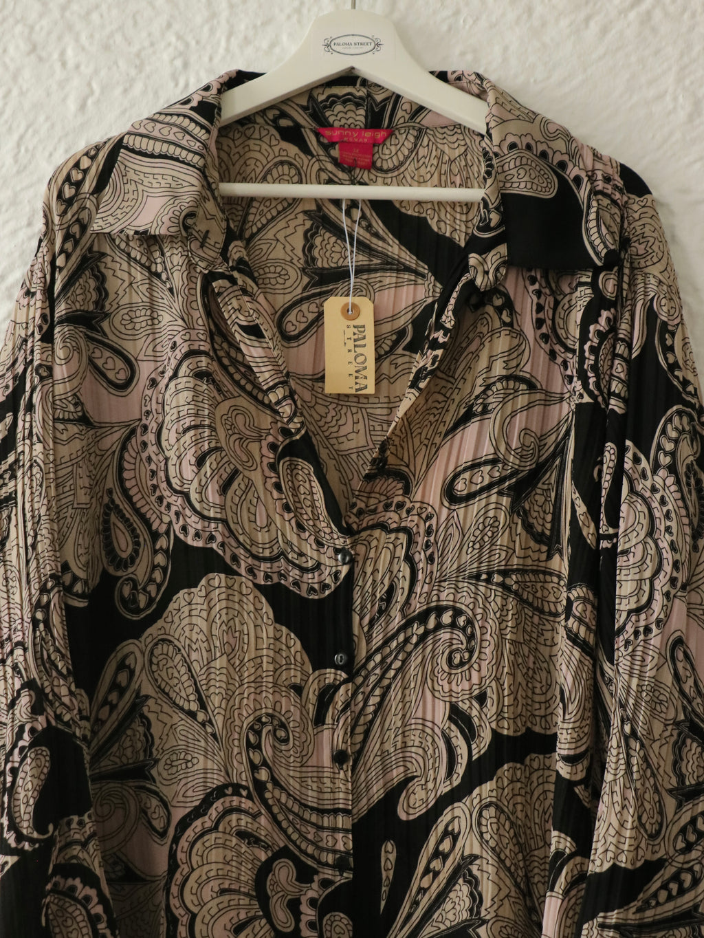 Y2K Pink Paisley Swing Blouse - Size 3X