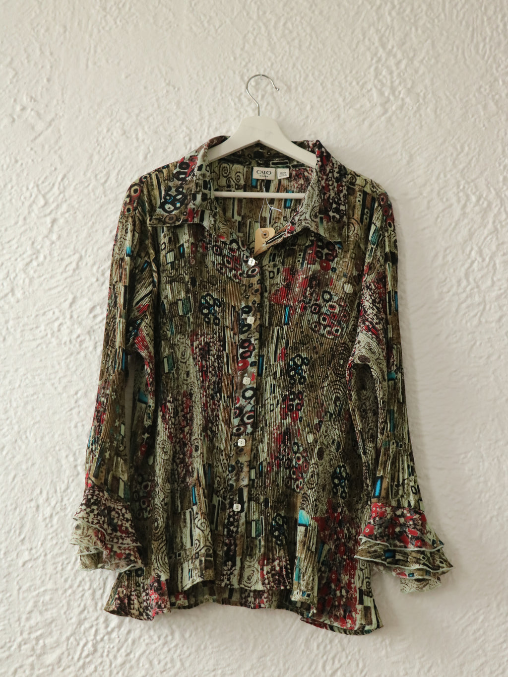 Y2K Art Print Swing Blouse - Size 18/20W (XL/XXL)