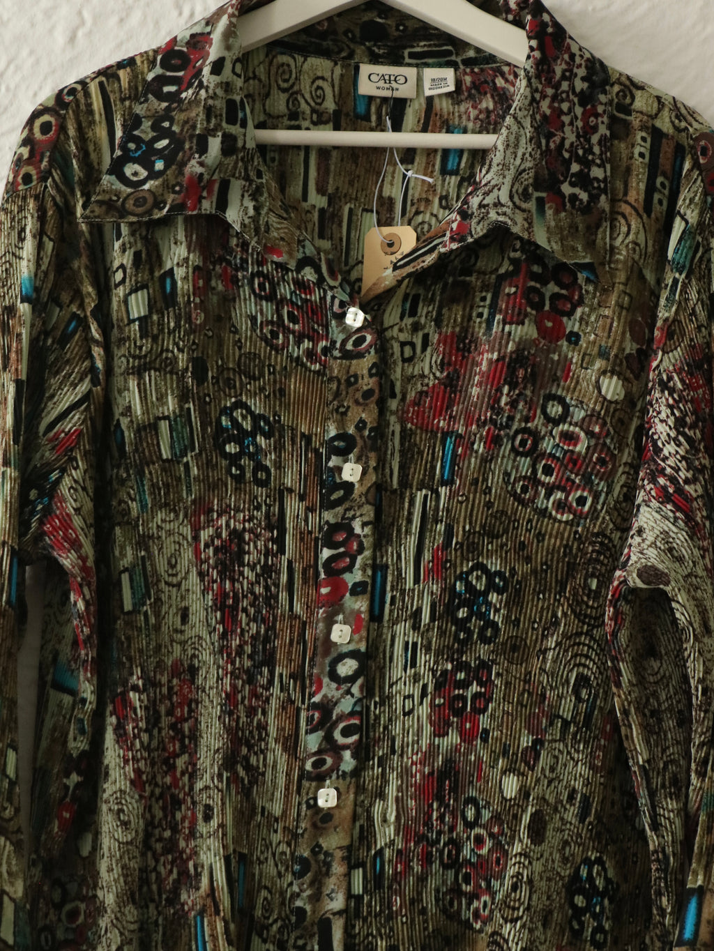 Y2K Art Print Swing Blouse - Size 18/20W (XL/XXL)