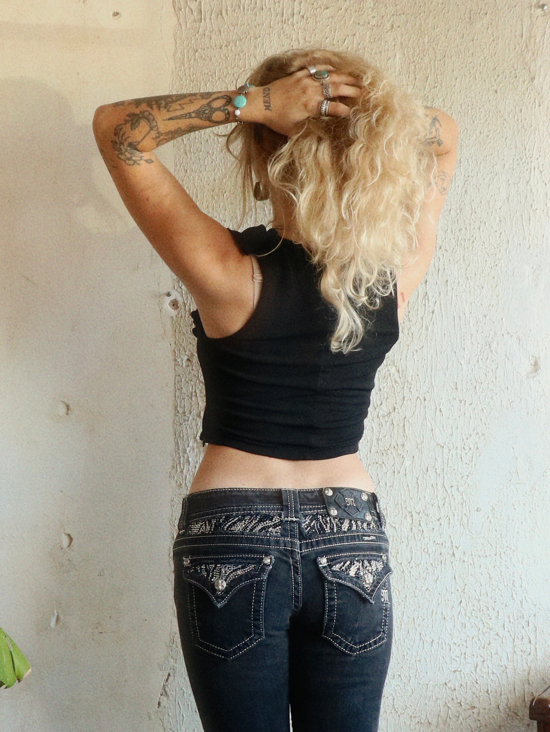 Y2K Zebra Rhinestone Bootcut Miss Me Jeans - Size 26W/30L