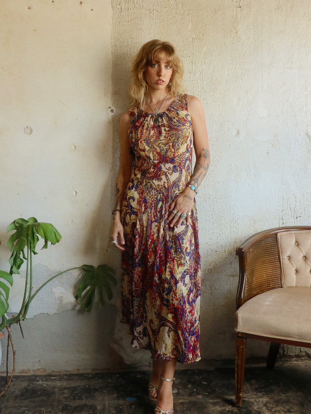Y2K Drop-Waist Swing Dress - Size Medium
