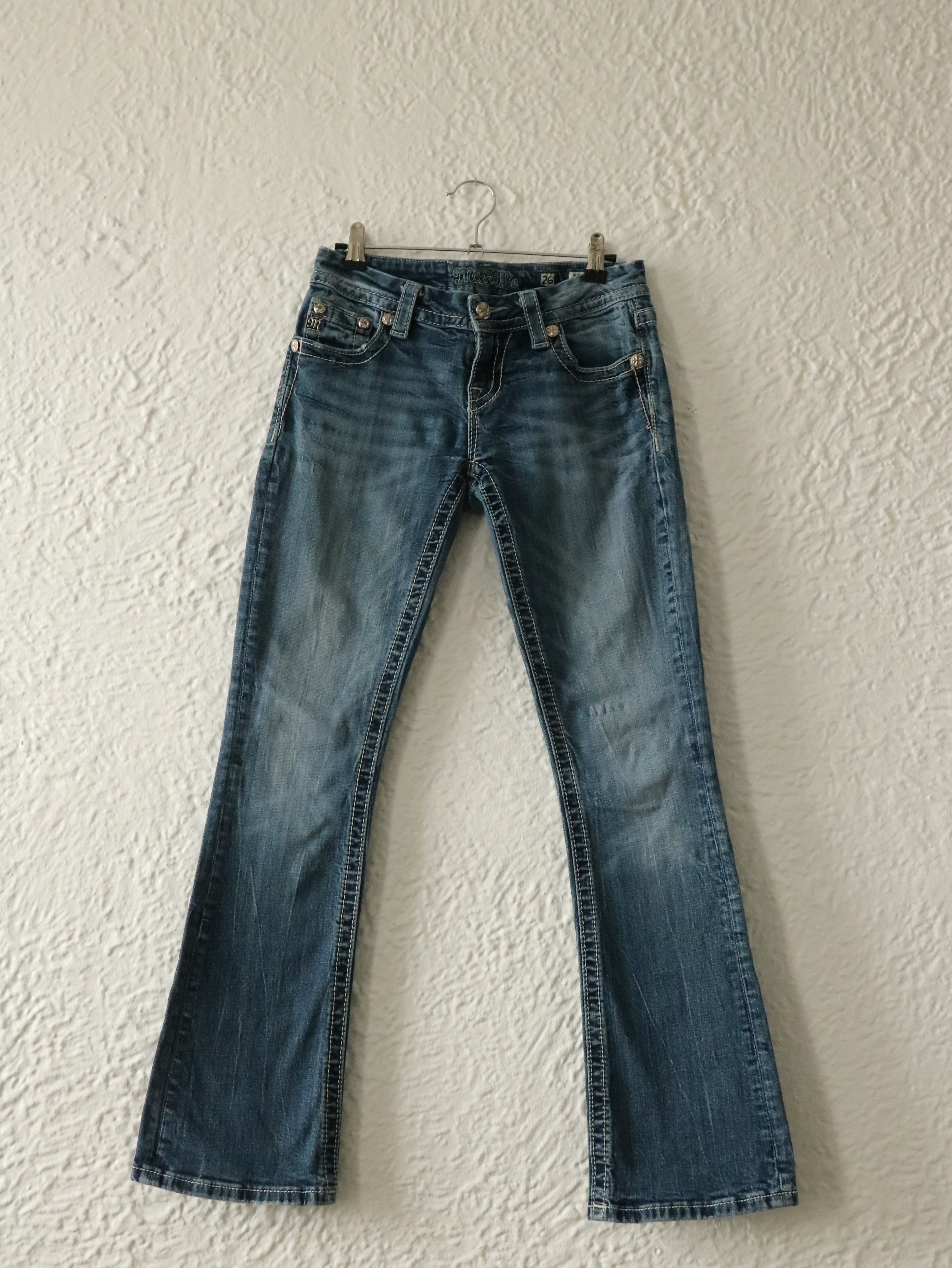 Y2K Fleur-De-Lis Miss Me Bootcut Jeans - Size 27W/34L