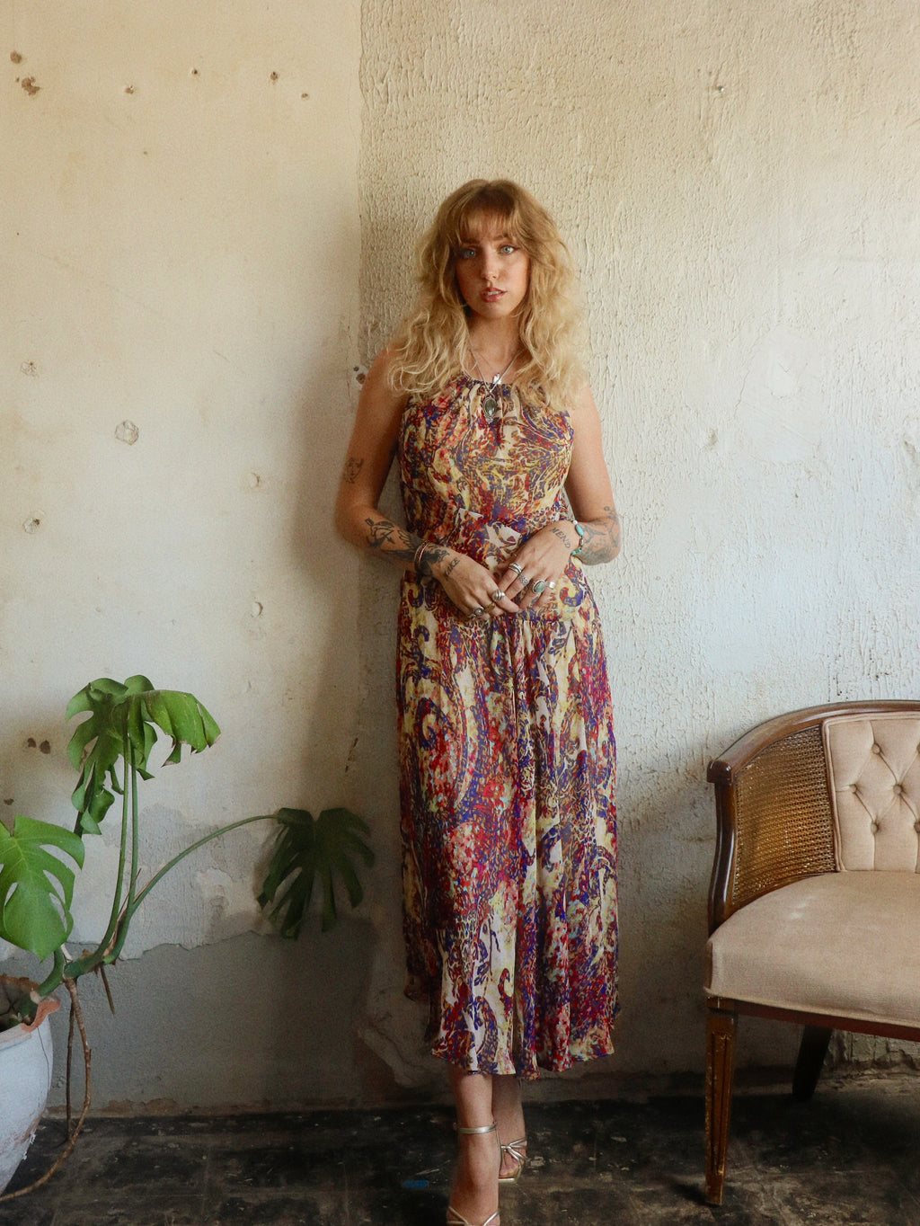 Y2K Drop-Waist Swing Dress - Size Medium