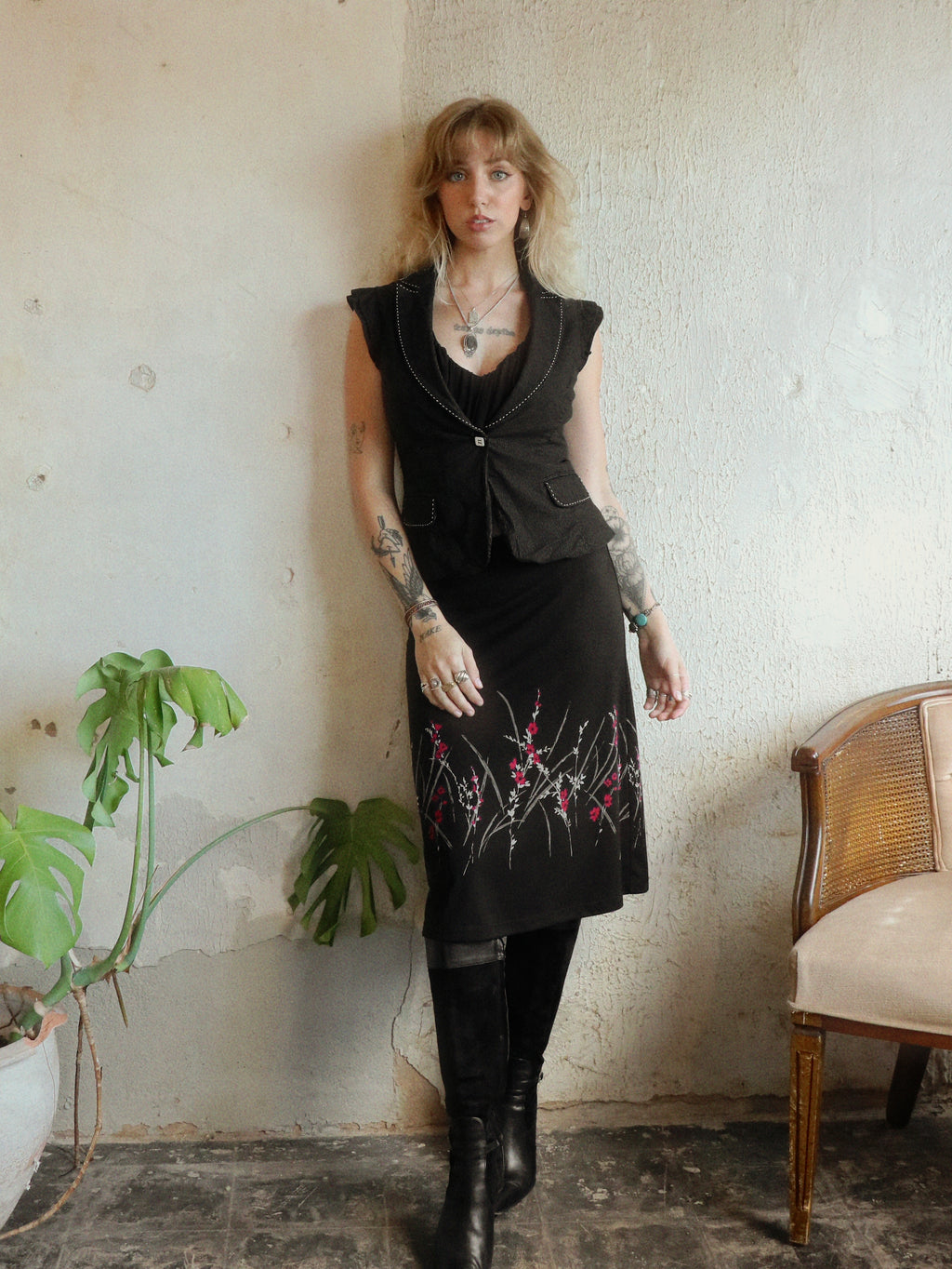 Y2K Siren Pinstripe Vest - Size Small