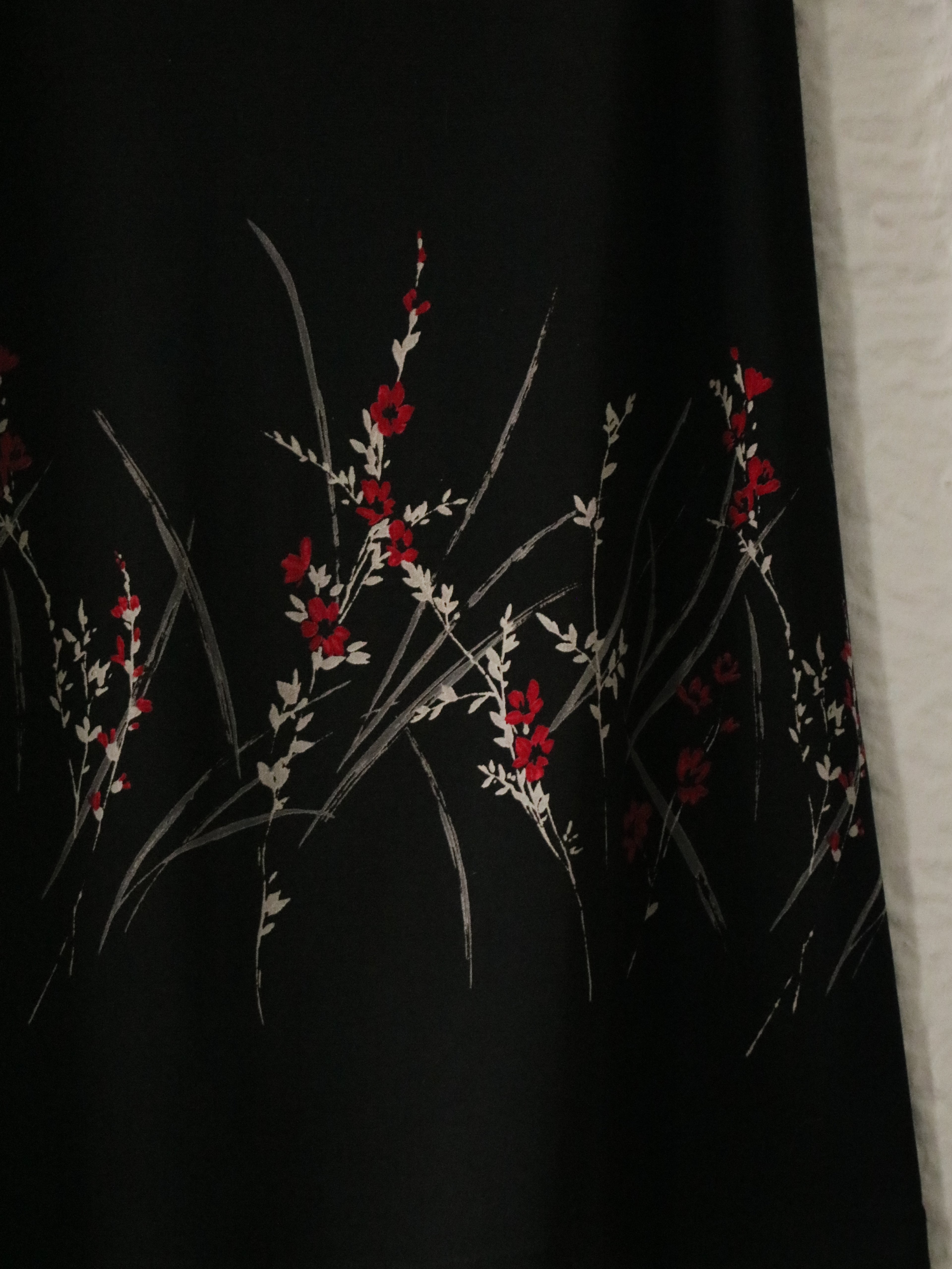 Y2K Cherry Blossom Midi Skirt - Size XS