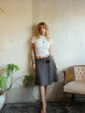 Y2K Metallic Stripe Low Rise Skirt - Size Medium